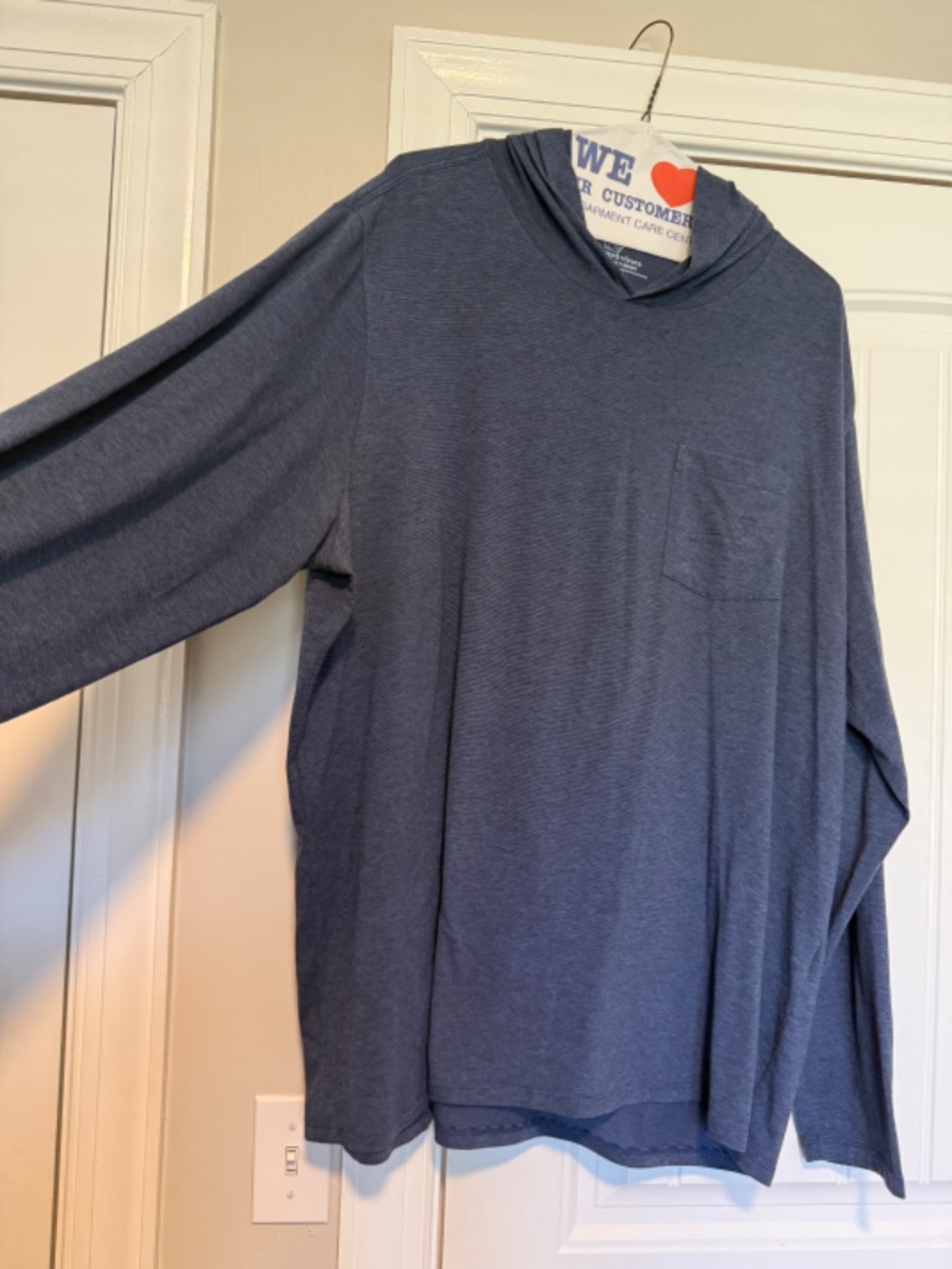 Vineyard Vines Men’s Hoodie Shirt 2XL Blue Edgartown Lightweight Hooded Tee